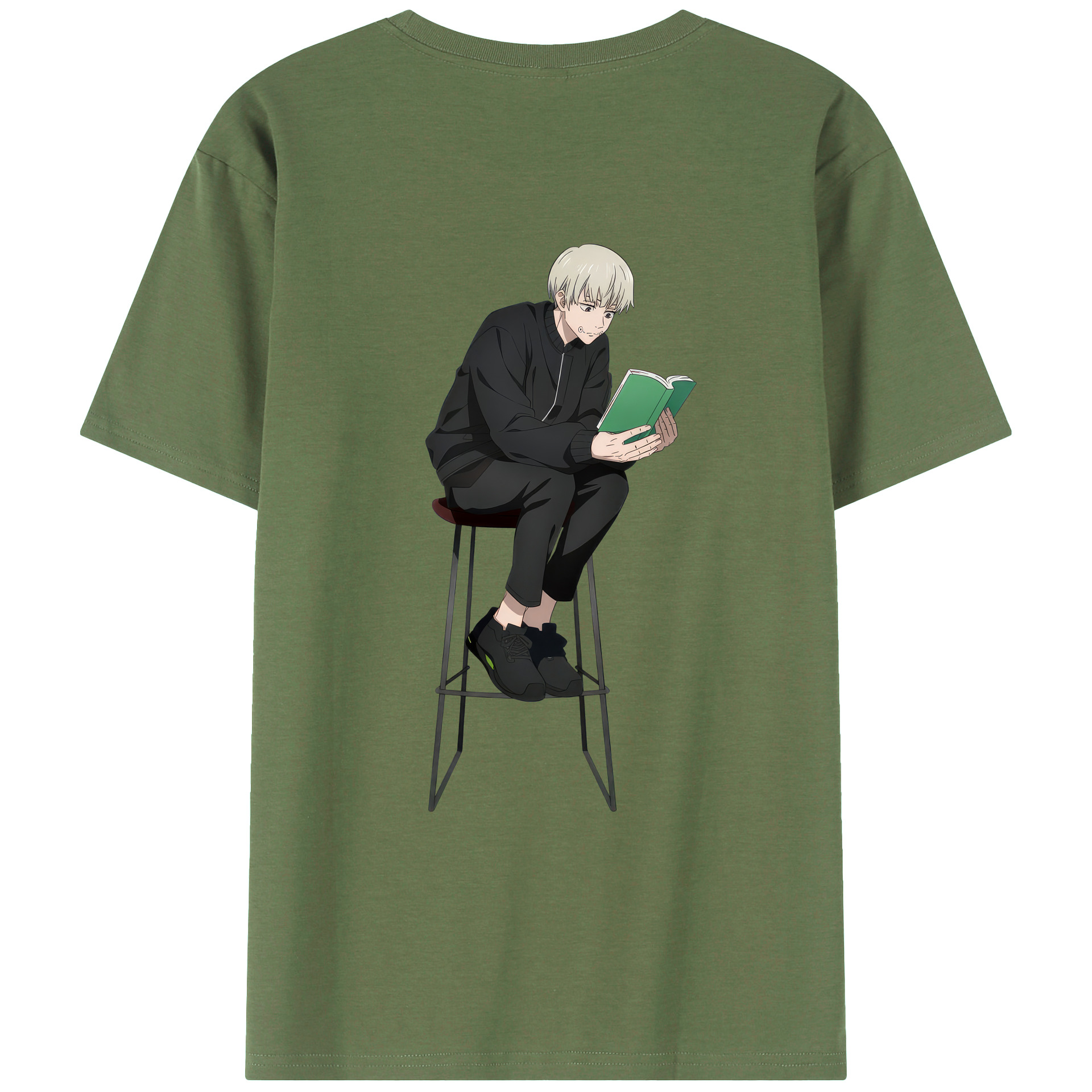 （画像用） 呪術廻戦 Jujutsu Kaisen 綿100％ メンズ半袖Tシャツ（バックプリント） 通気性